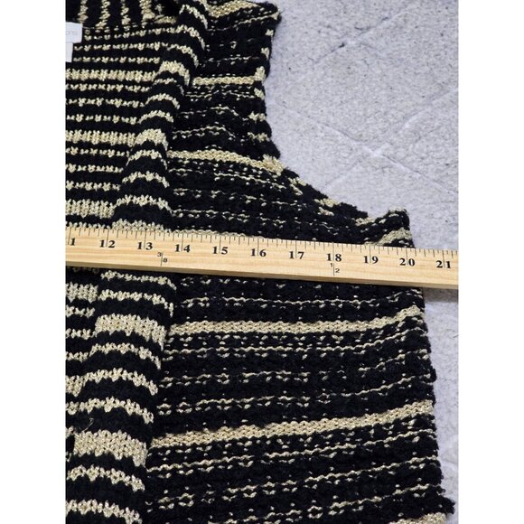 Chicos Womens Multicolor Striped‎ Duster Sweater Vest Farren Fringe Size 2 - Picture 10 of 13